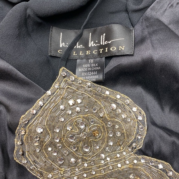 Nicole Miller Collection 💯 Silk Gorgeous Crystal Beading Top NeverUsed - Picture 9 of 16